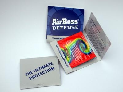 Air Boss Defense condoms given free to arms dealers 