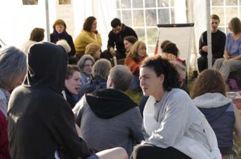 Workshop during the Combe Haven Defenders camp, 29 September 2012