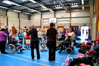 Signing singing lesson during Wrexham Peace Days 2012