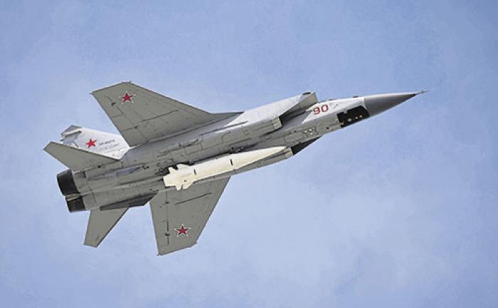 Russian cruise missile and jet Russian cruise missile and jet