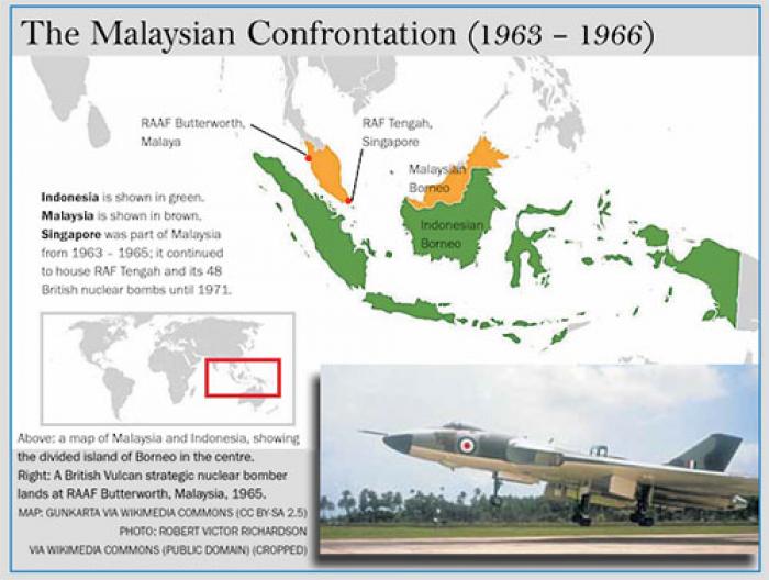 Map of the Malaysian confrontation, 1963 - 1966