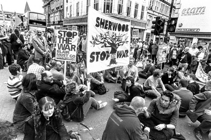 Sherwood Stop the War protests in Nottingham against the 2003 Iraq War. PHOTO: ALAN LODGE