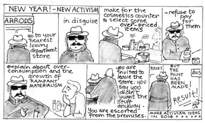 Sarah Guthrie cartoon: 'New Year! New activism!'