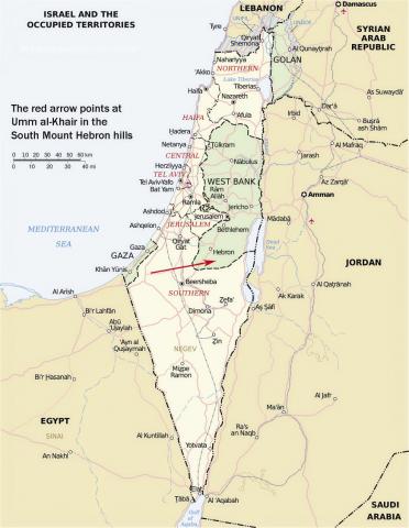 Map of Israel and the occupied territories