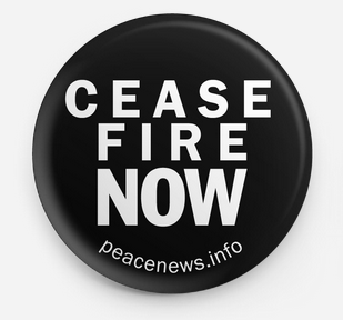 Ceasefire now badge